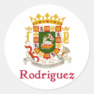 _ Puerto Rico Schild Ronde Sticker