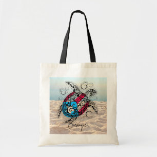 Puerto Rico schildpad vlag Tote Bag