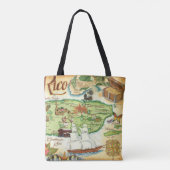 Puerto Rico schouder Canvas tas (Achterkant)