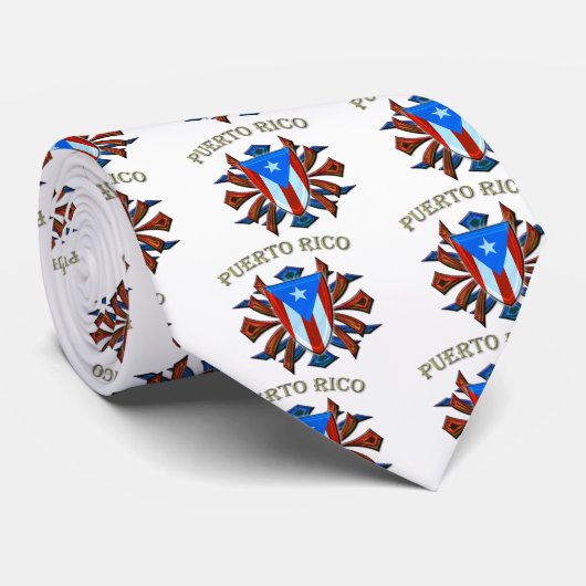 Puerto Rico - Shield Stropdas (Opgerold)