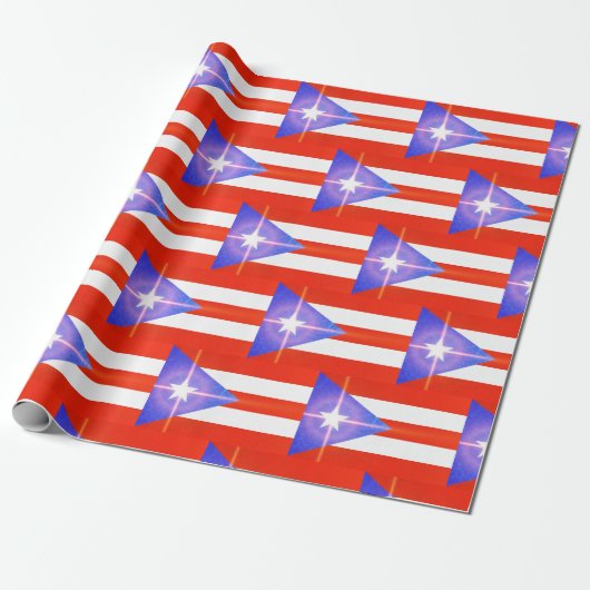 PUERTO RICO SHINING STAR GIFT WRAP CADEAUPAPIER (Uitgerold)