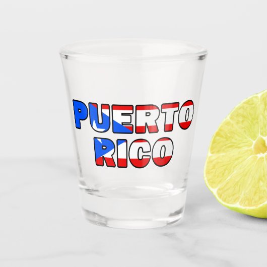 Puerto Rico Shot Glas (Voorkant)