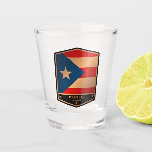 Puerto Rico Shot Glas (Voorkant)