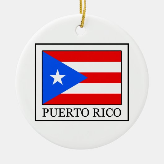 Puerto Rico-sierent Keramisch Ornament (Voorkant)