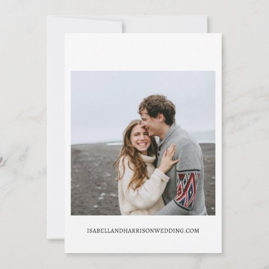 Puerto Rico Skyline Destination Wedding Invitation Kaart (Achterkant)