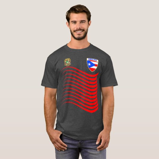 Puerto Rico Soccer Jersey Puerto Rico Flag Gift T-shirt (Voorkant volledig)