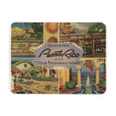 Puerto Rico Souvenir jaren 1950 geïnspireerd Magneet (Horizontaal)
