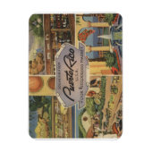 Puerto Rico Souvenir jaren 1950  geïnspireerd Magneet (Verticaal)