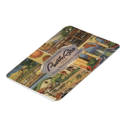 Puerto Rico Souvenir jaren 1950 geïnspireerd Magneet (Linkerzijde)