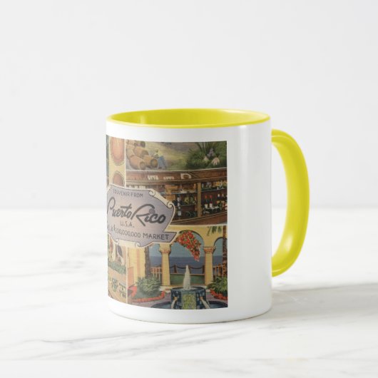 Puerto Rico Souvenir jaren 1950  geïnspireerd Mok (Voorkant rechts)