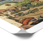 Puerto Rico Souvenir jaren 1950  geïnspireerd Poster (Hoek)