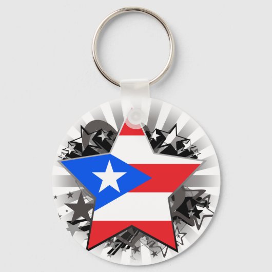 Puerto Rico Star Sleutelhanger (Voorkant)
