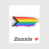 Puerto Rico State Pride LGBTQ Progress Pride Sticker (Vel)