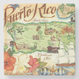 Puerto Rico Stenen Onderzetter