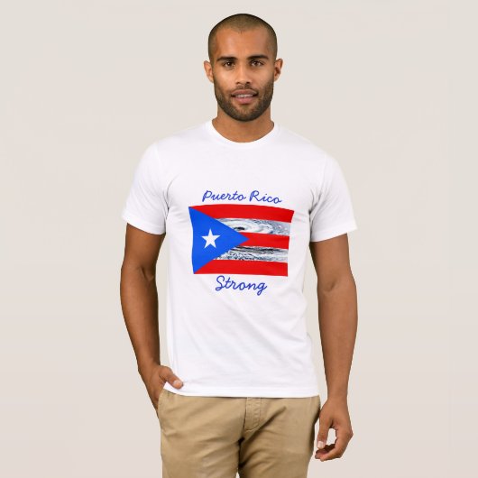 Puerto Rico Sterke orkaanvlag Shirt (Voorkant volledig)