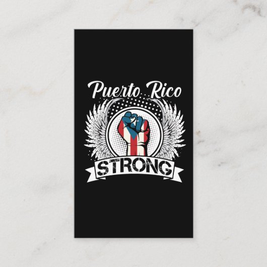 Puerto Rico Sterke vlag van Boricua Citizen Visitekaartje (Voorkant)