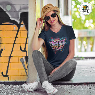 Puerto Rico Straatkunst Graffiti T-shirt