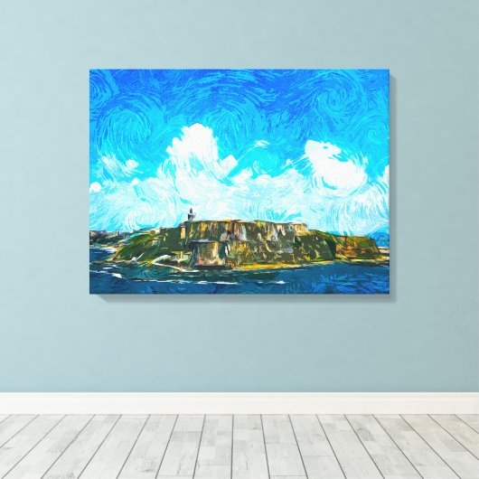 Puerto Rico Stretched Canvas Afdrukken (Insitu (Houten vloer))