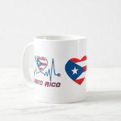 Puerto Rico Strong Heartbeat Koffiemok (Voorkant links)