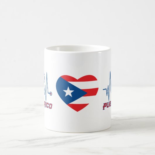 Puerto Rico Strong Heartbeat Koffiemok (Center)