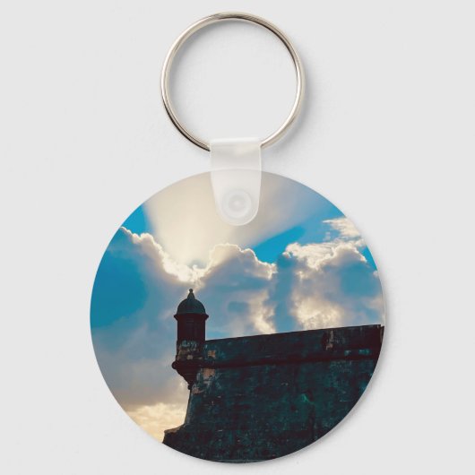 Puerto Rico Stylish Modern Sleutelhanger (Voorkant)