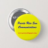 Puerto Rico Sun Communications Ronde Button 5,7 Cm (Voorkant /achterkant)