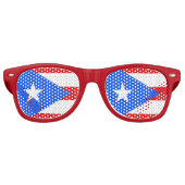 Puerto Rico Sunbribril & Party Shades / flag Retro Zonnebril (Voorkant)