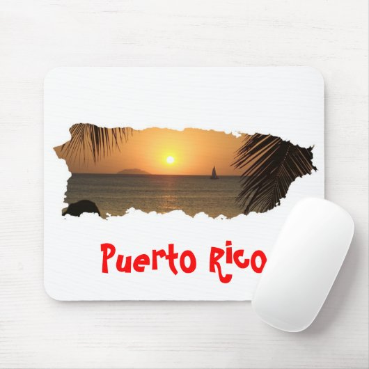 Puerto Rico Sunset Mousepad Muismat (Met muis)