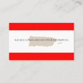 Puerto Rico Threadmap en Red Stripes Visitekaartje (Achterkant)