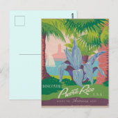 Puerto Rico Travel Briefkaart (Voorkant / Achterkant)