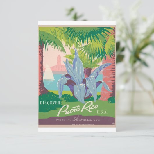 Puerto Rico Travel Save The Date (Staand voorkant)