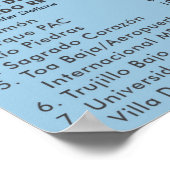 Puerto Rico Tren Nacional Map / National Rail Map Poster (Hoek)