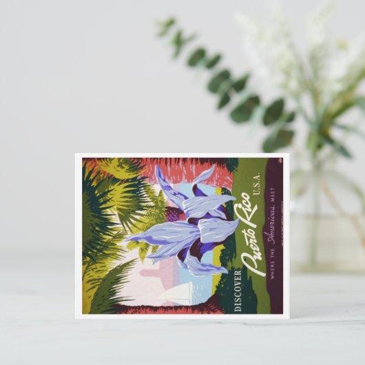  Puerto Rico Tropisch Aankondiging (Staand voorkant)