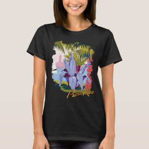 Puerto Rico Tropisch Bloemendesign Reis T-Shirt