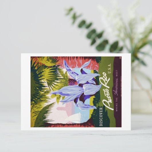  Puerto Rico Tropisch reizen Bedankkaart (Staand voorkant)