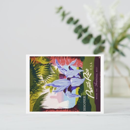  Puerto Rico Tropisch reizen Briefkaart (Staand voorkant)