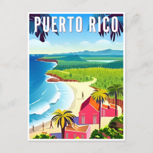  Puerto Rico Tropisch strandeiland Briefkaart