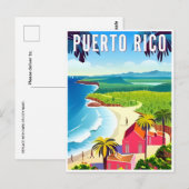 Puerto Rico Tropisch strandeiland Briefkaart (Voorkant / Achterkant)