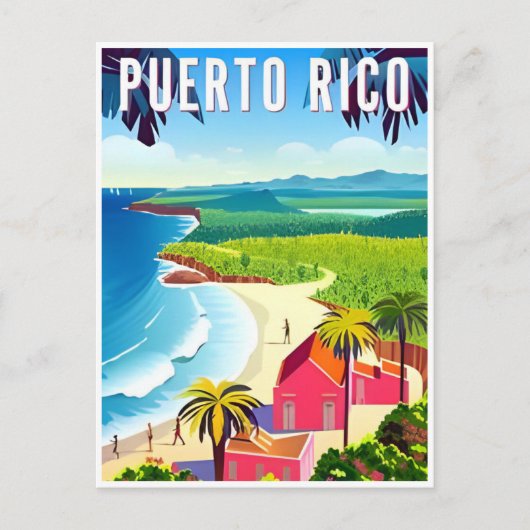 Puerto Rico Tropisch strandeiland Briefkaart (Voorkant)