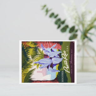 Puerto Rico - Tropische opslag op datum Aankondigingskaart