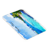 Puerto Rico Tropische Waterverf Schilderij Magneet (Rechterzijde)