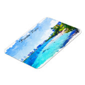 Puerto Rico Tropische Waterverf Schilderij Magneet (Linkerzijde)