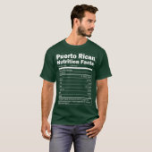 Puerto Rico Tshirt Voeding Feiten Puerto Ricaans (Voorkant volledig)