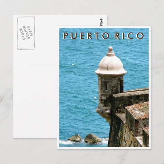 Puerto Rico: Uitzicht El Morro Ocean Briefkaart (Voorkant / Achterkant)