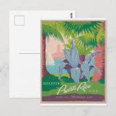 Puerto Rico USA Vintage Travel Briefkaart (Voorkant / Achterkant)