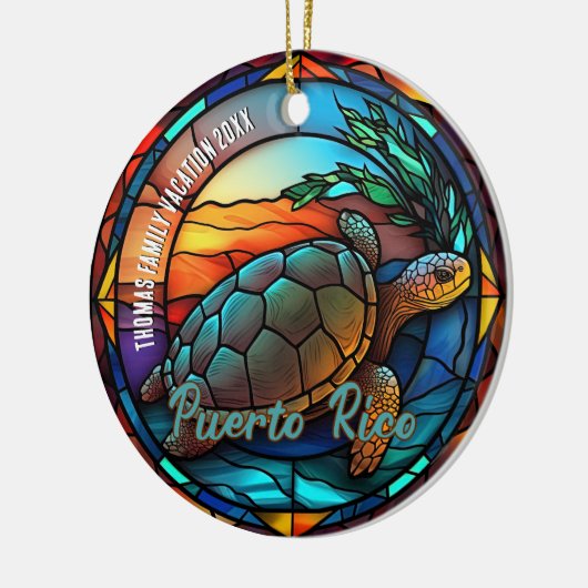 Puerto Rico Vakantie Souvenir Keramisch Ornament (Links)