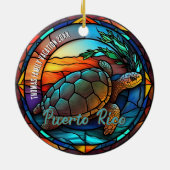 Puerto Rico Vakantie Souvenir Keramisch Ornament (Achterkant)