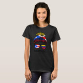 Puerto Rico Venezuela Flag Puerto Ricaans Venezola T-shirt (Voorkant volledig)