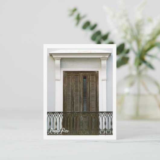 Puerto Rico, ventanas Viejo San Juan Briefkaart (Staand voorkant)