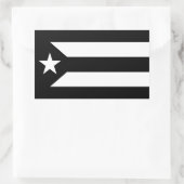 Puerto Rico Verzet Zwart-wit Vlag Rechthoekige Sticker (Tas)